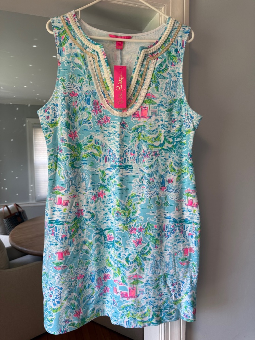Lilly Pulitzer Sleeveless Printed Shift Dress - Aqua Floral
